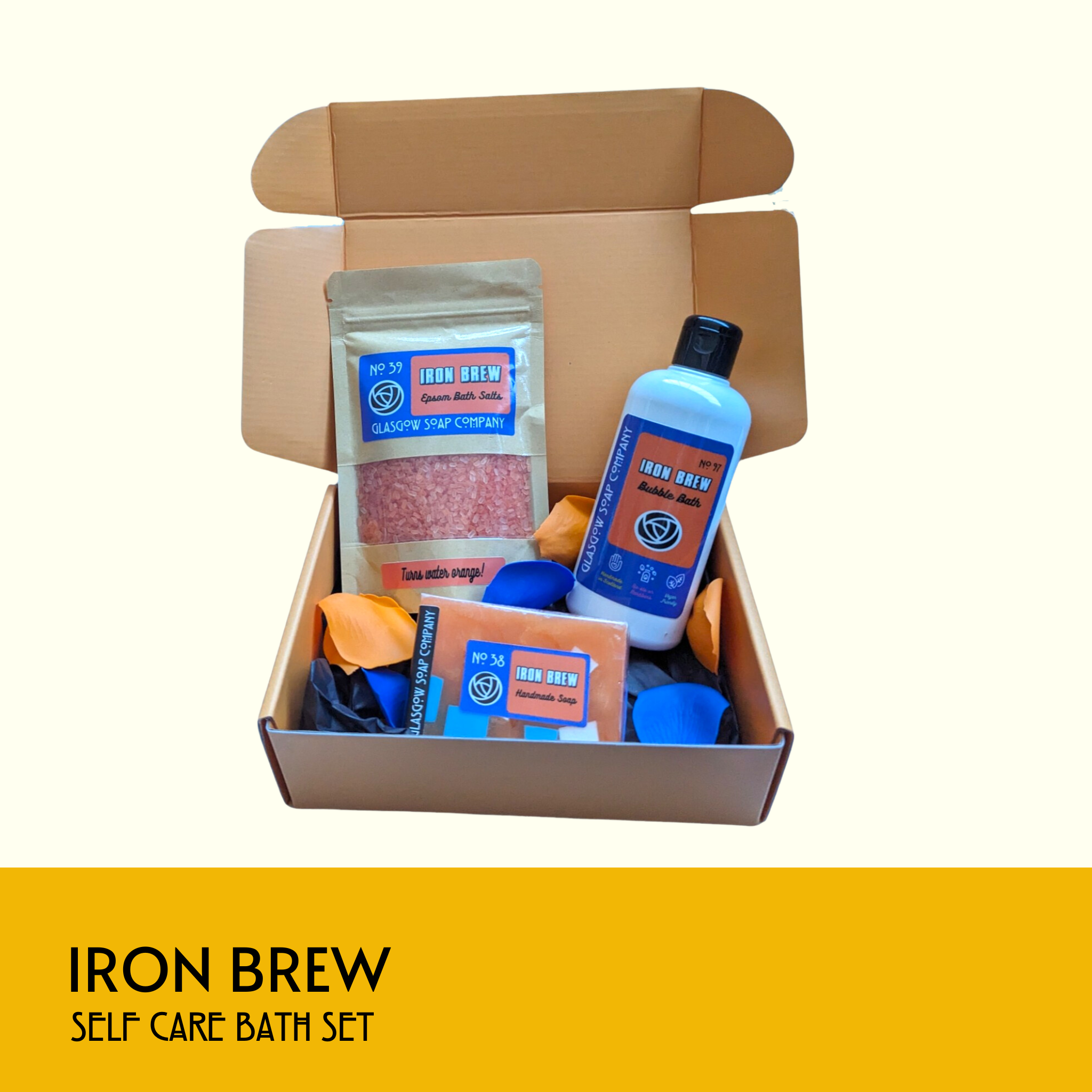 Iron Brew Self Care Bath Set Glasgow Soap Company Ltd