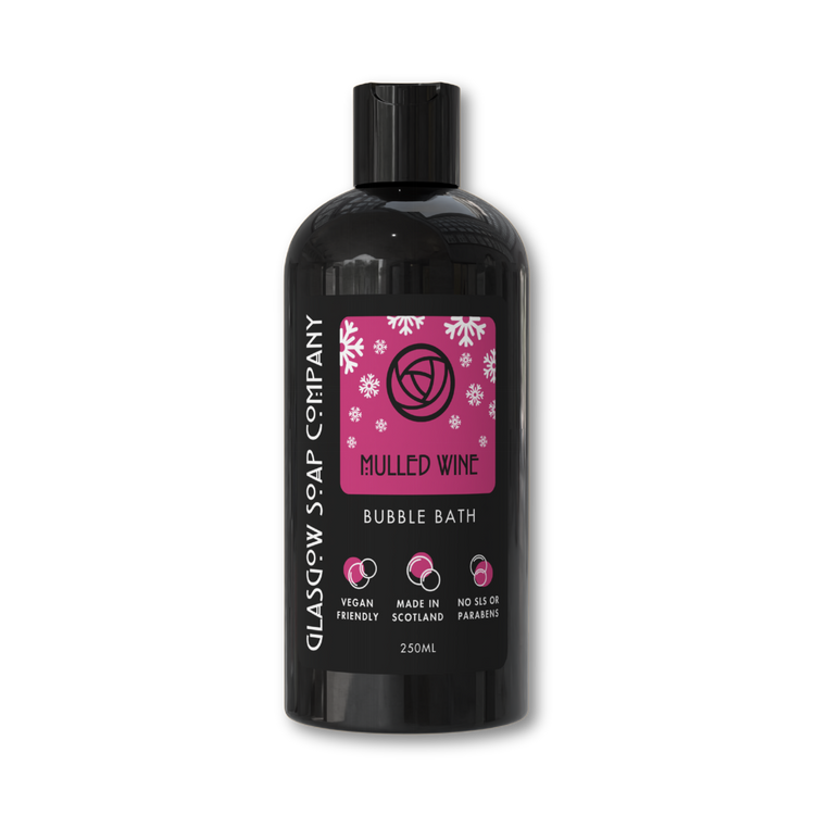 mulled wine christmas bubble bath in recyclable bottle