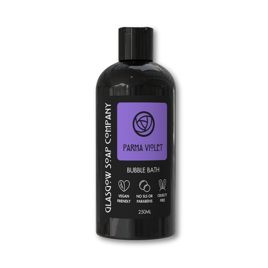 parma violet vegan bubble bath made in scotland