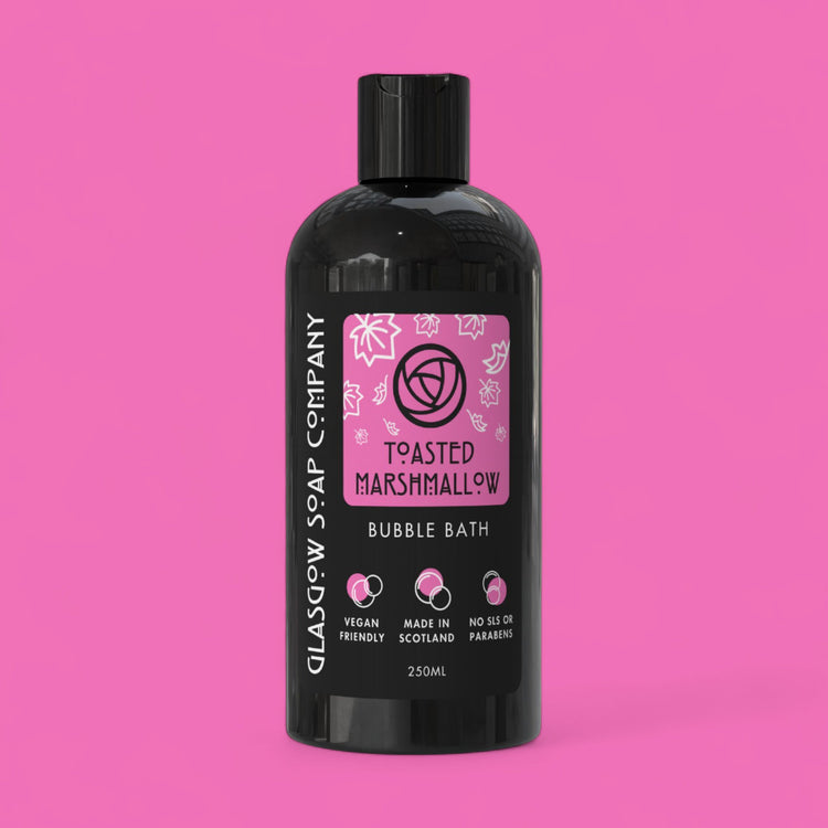 toasted marshmallow vegan bubble bath made in scotland
