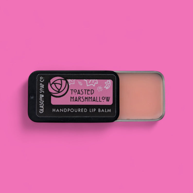 toasted marshmallow lip balm from glasgow soap company