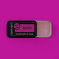 Bucky handmade lip balm on a pink background