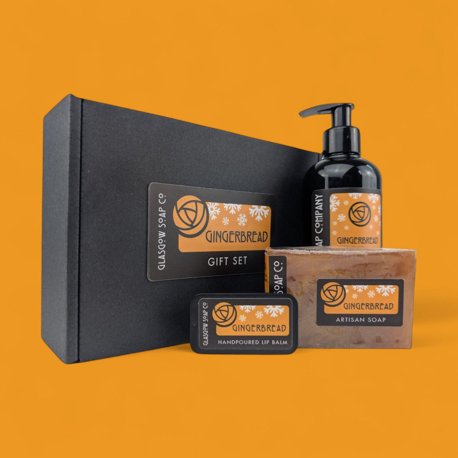 gingerbread bath and body products set from scottish glasgow soap company