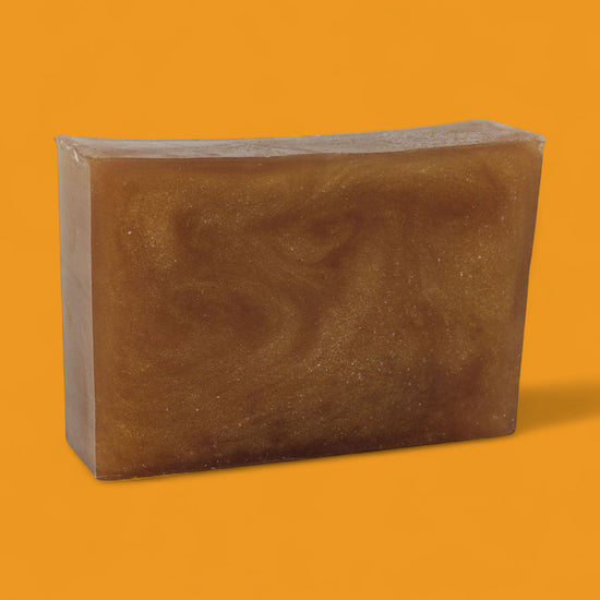 gold glittery soap