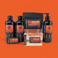 Collection of Glasgow Soap Co. Pumpkin Spice products on an orange background