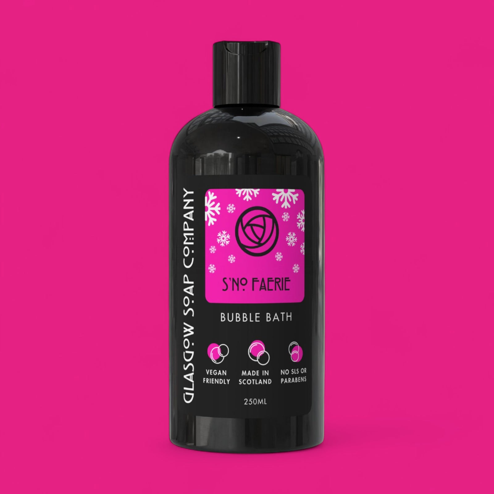 snow fairy bubble bath in recyclable bottle