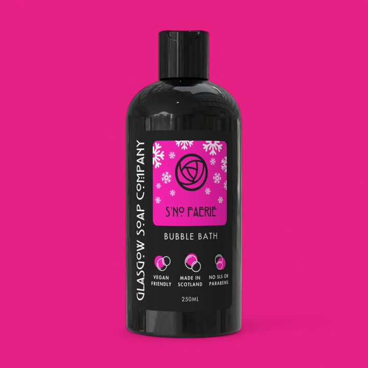 snow fairy bubble bath in recyclable bottle