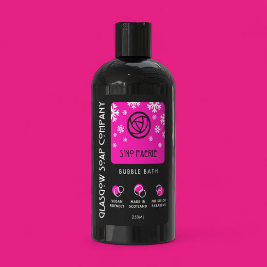 snow fairy bubble bath in recyclable bottle