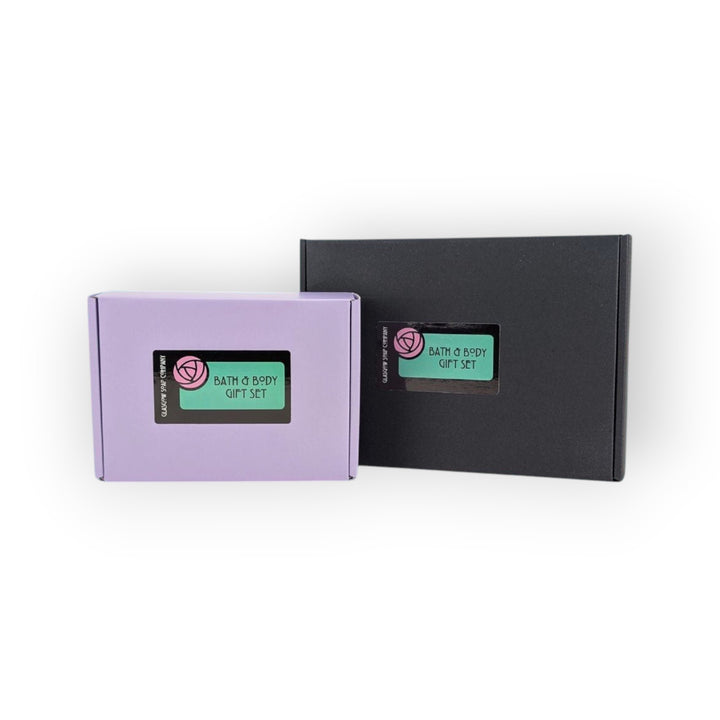 Glasgow Soap Company Ltd limited edition mystery box with bath &amp; body gift set contents.