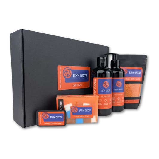irn bru bath and body gift set from glasgow soap company