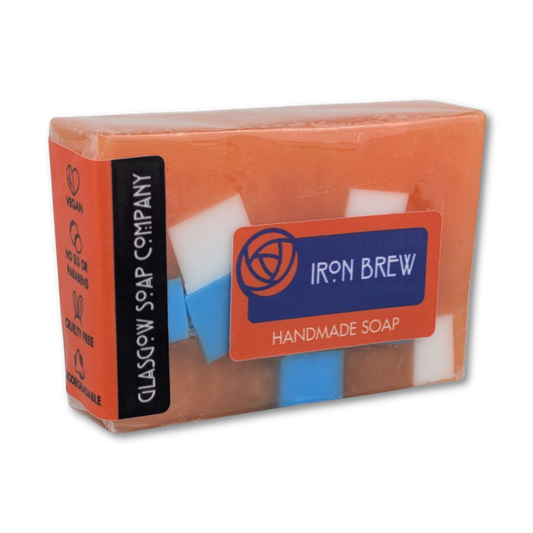 irn bru handmade scottish vegan soap made in glasgow