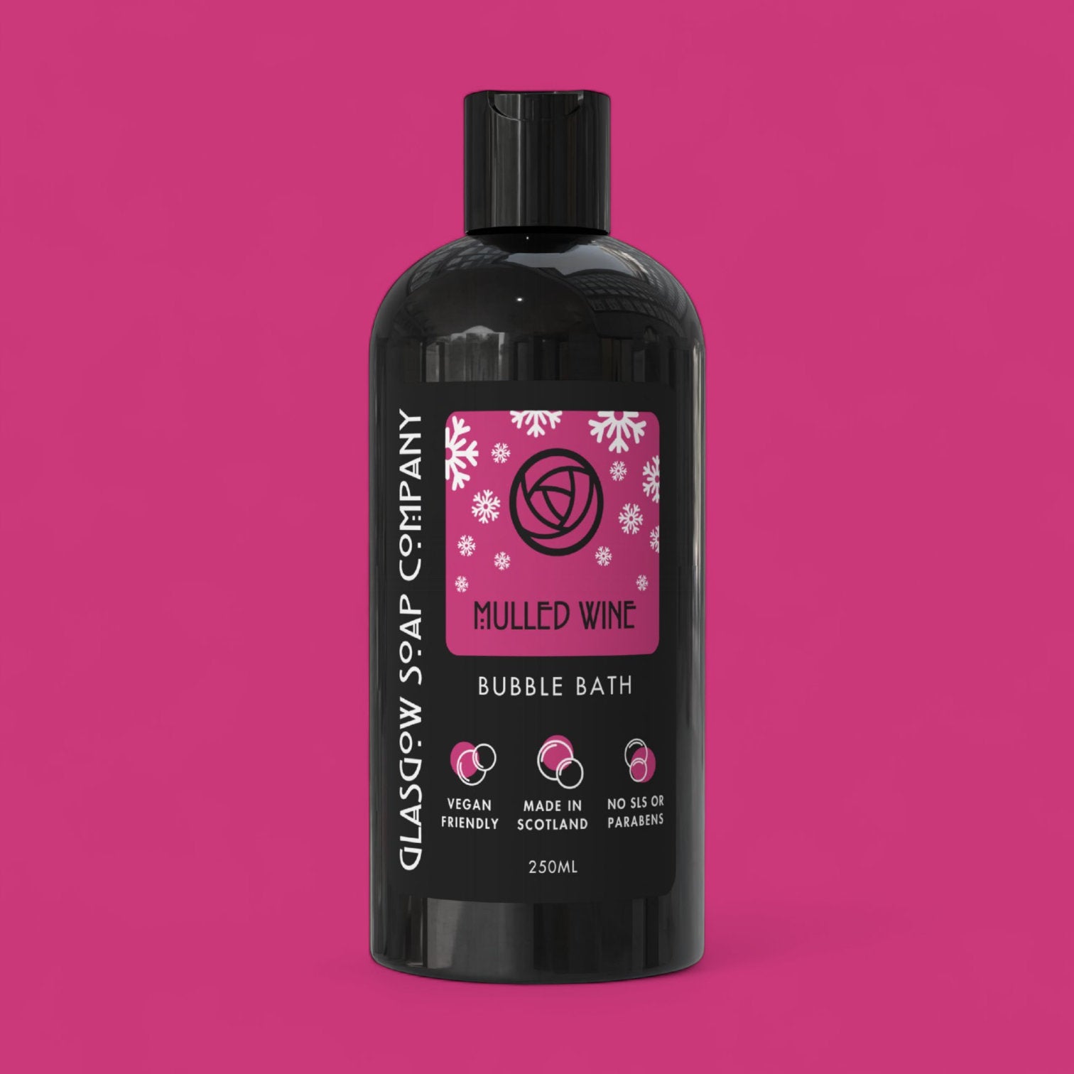 mulled wine christmas bubble bath in recyclable bottle
