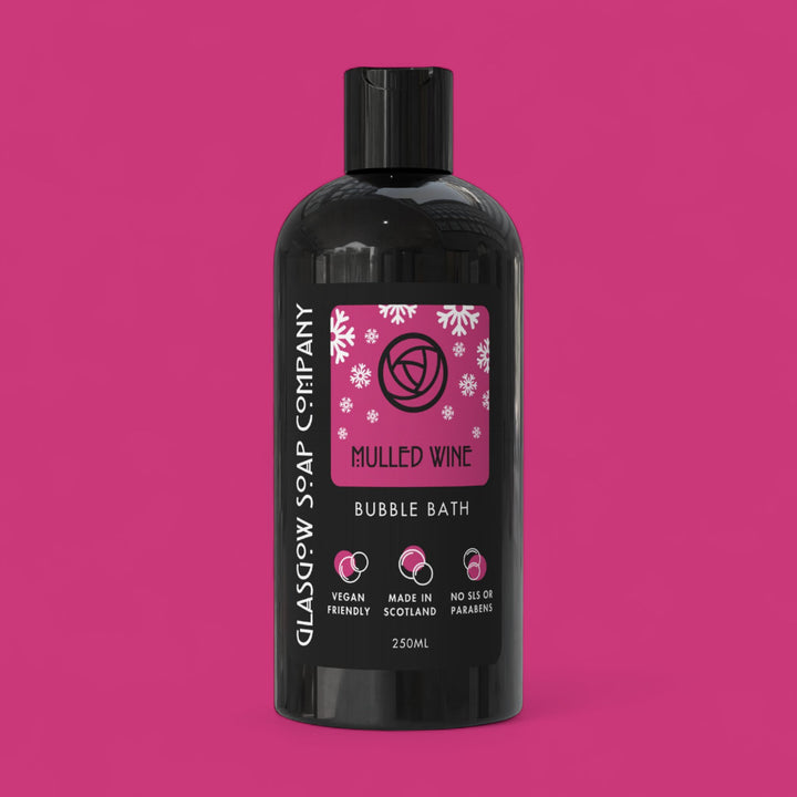 mulled wine christmas bubble bath in recyclable bottle