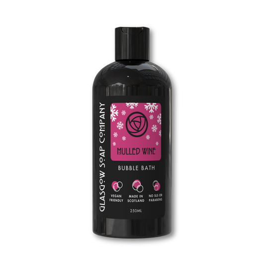 mulled wine christmas bubble bath in recyclable bottle