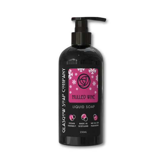 mulled wine scottish vegan liquid soap for christmas