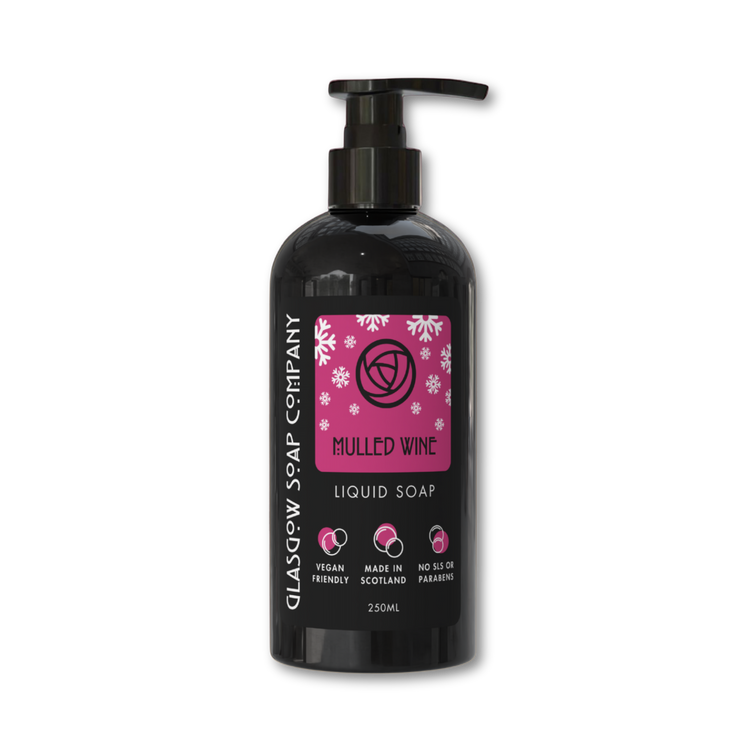 mulled wine scottish vegan liquid soap for christmas