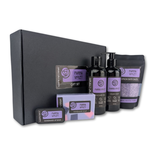 parma violet bath and body gift set