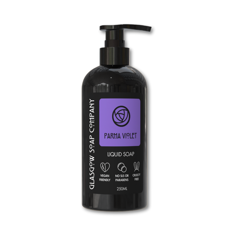 parma violet vegan liquid soap