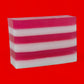peppermint candy cane striped handmade soap