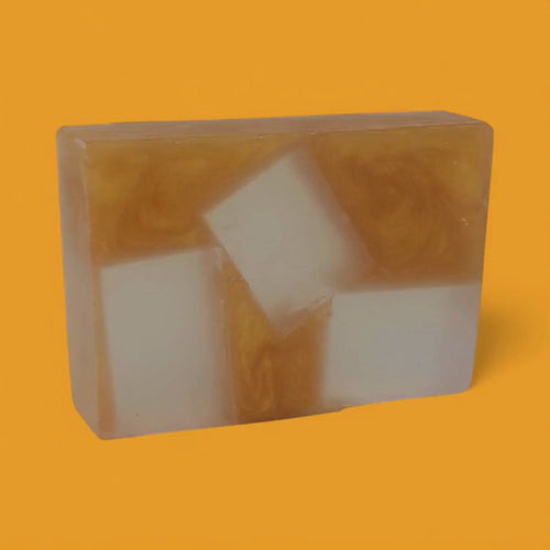 short video fo a bar of handmade whisky soap turning