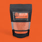 Pack of Glasgow Soap Co. Pumpkin Spice Epsom Bath Salts on an orange background