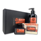 Glasgow Soap Co. Pumpkin Spice gift set with soap, liquid soap, and lip balm on a white background
