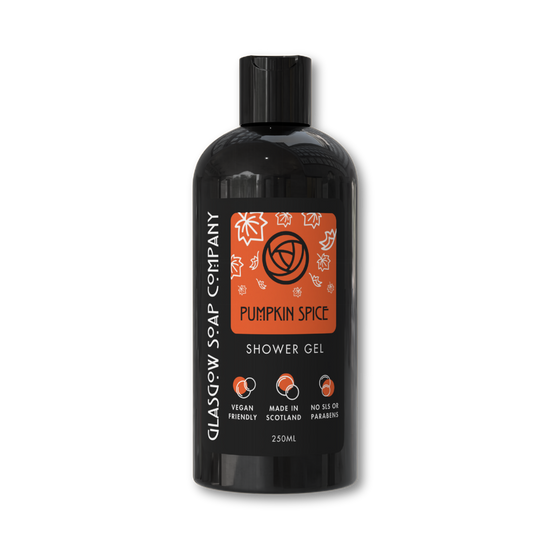 pumpkin spice shower gel in recyclable bottle