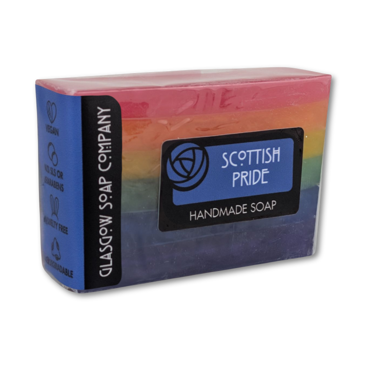 vegan rainbow soap scottish pride from glasgow soap company 