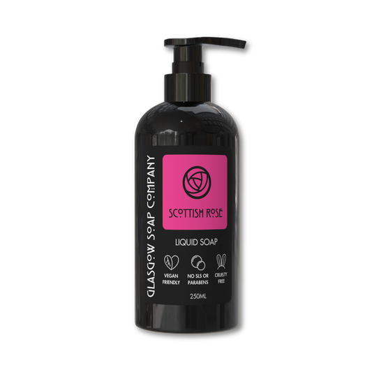 scottish rose liquid soap in recylable bottle