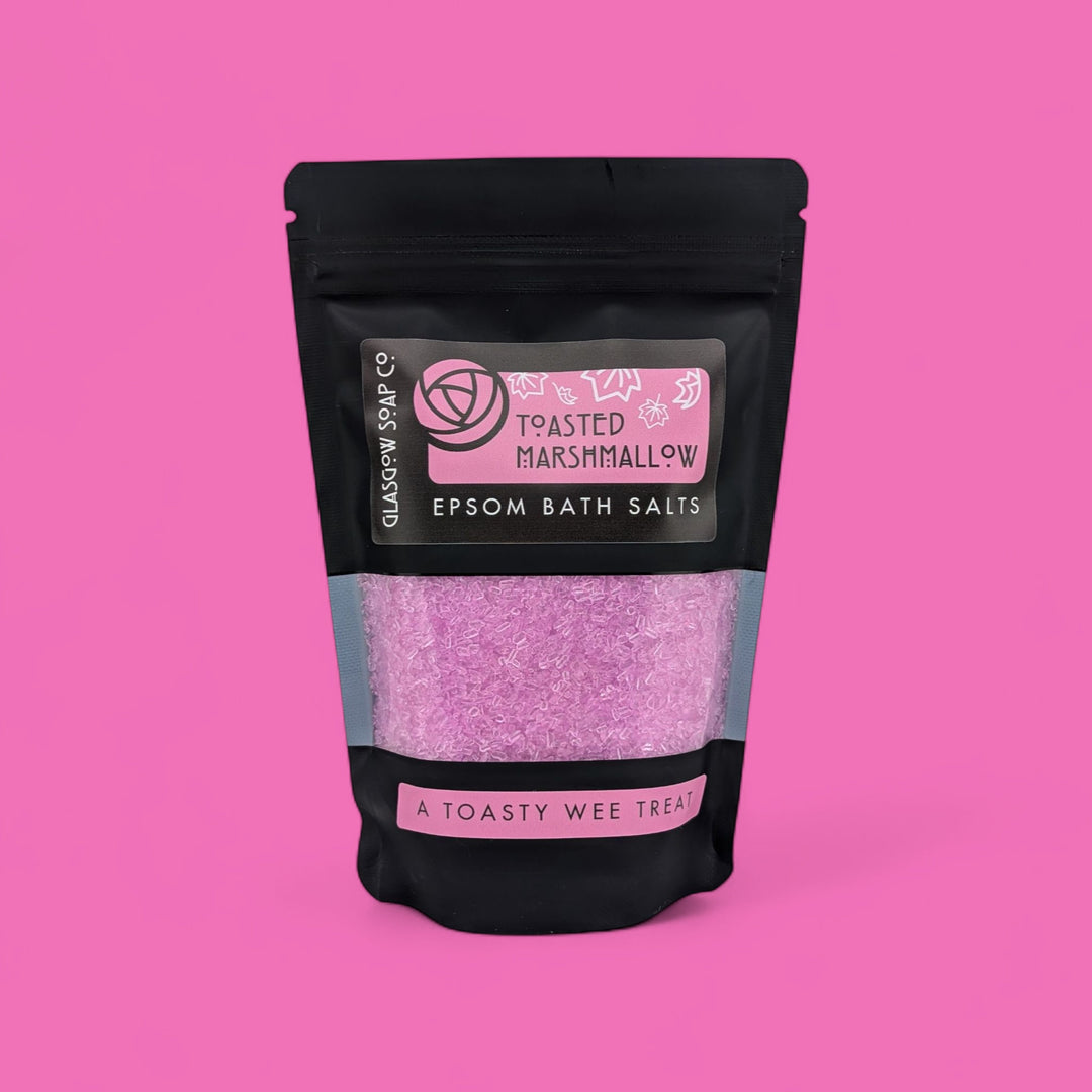 toasted marshmallow pink epsom bath salts