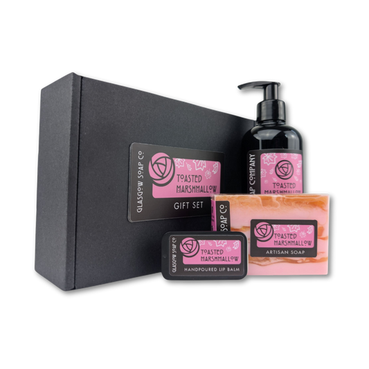 toated marshmallow bath and body gift set