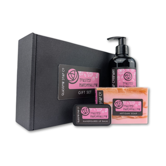 toated marshmallow bath and body gift set